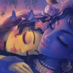 Evening twilight. Radha Krishna.