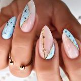 Atypical manicure. Beautiful and fashionable nail design