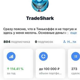 The best trader in Russia 🥂 Insights, trading, investments, tutorial channel. TradeShark